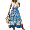 Women Maxi Skirt Vintage Lady Skirt Large Hem