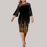 Women Dress Hollow Out Lace Stitching Slim Hips