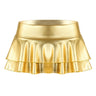 Women Shiny Metallic Low Rise Ruffled Pole Dance
