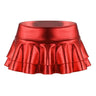 Women Shiny Metallic Low Rise Ruffled Pole Dance