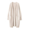 Women Solid Color Loose Thick Warm Sweater Cardigan