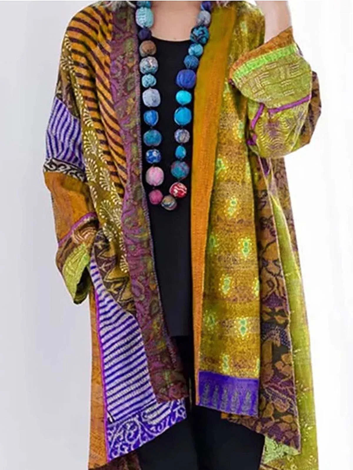 Women'S Cardigans Pockets Sweater Vintage Casual Tribal Pattern