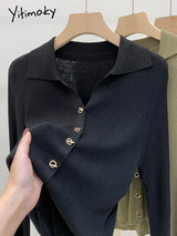 Yitimoky V Neck Knitted Cardigan For Women Fall