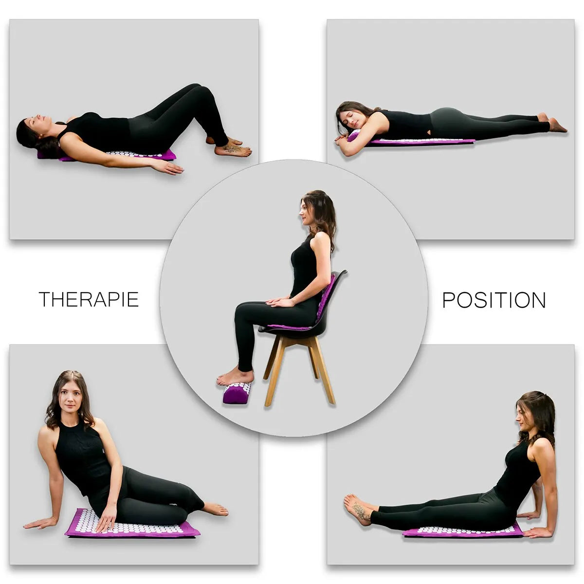 Yoga Massage Mat Acupressure Relieve Stress Back Cushion